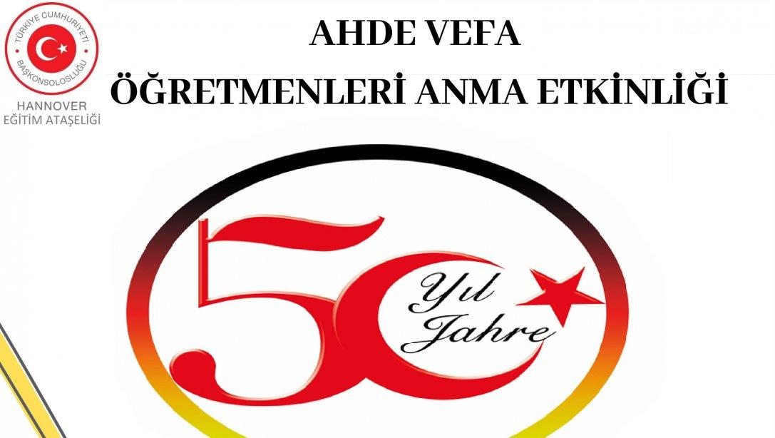 Hannover Türkçe'nin 50. Yılı Ahde Vefa Etkinliği 